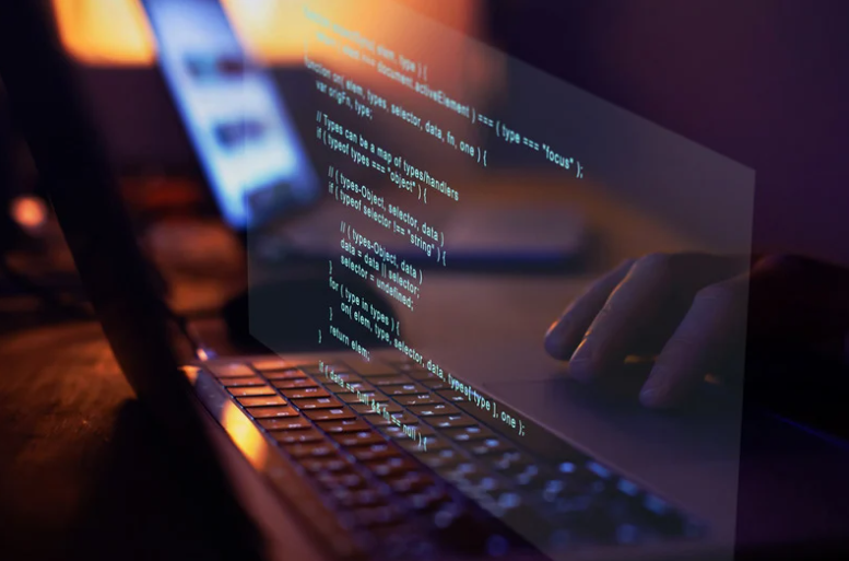Laptop with coding